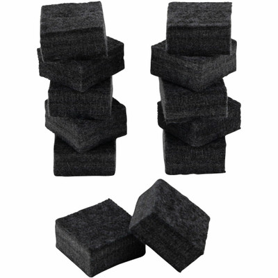 Charles Leonard Multi-purpose Eraser - 2" Width x 2" Length - Used as Mark Remover - Charcoal Gray - Felt - 12 / Pack