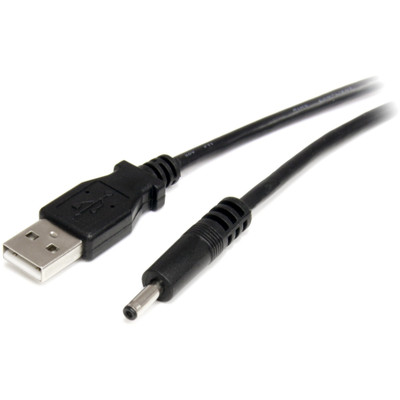 StarTech.com 2m USB to Type H Barrel Cable - USB to 3.4mm 5V DC Power Cable - For Computer, Media Player, Speaker, Hard Drive - 5 V DC - Black - 6.56 ft Cord Length - USB Type A / Barrel Connector - 1