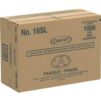 Dart Translucent Slotted Foam Cup Lids - Translucent - 100/Pack - 10 / Carton