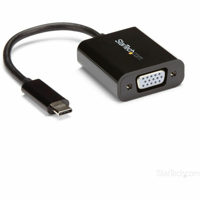 StarTech.com USB-C to VGA adapter - 1 x 15-pin HD-15 VGA - Female - 1 x 24-pin USB 3.1 Type C - Male - 1920 x 1200 Supported - Black - 1 Each