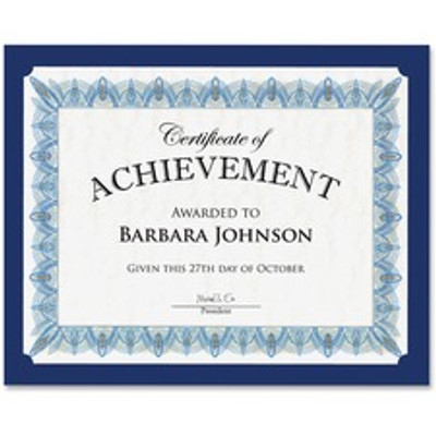 Geographics Recycled Certificate Holder - Navy - 30% Recycled - 10 / Pack