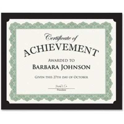 Geographics Recycled Certificate Holder - Black - 30% Recycled - 10 / Pack