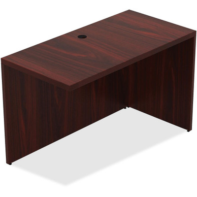 Lorell Chateau Series Return - 30" Height x 47.3" Width x 23.6" Depth Desk, x 1.5" Thickness Top - Reeded Edge - Material: P2 Particleboard - Finish: Mahogany, Laminate - Durable, Modesty Panel, Grommet, Cord Management - For Office - 1 Each