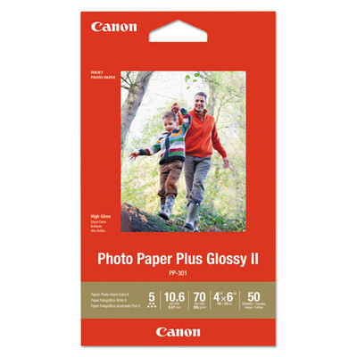 Photo Paper Plus Glossy Ii, 4 X 6, Glossy White, 50/pack