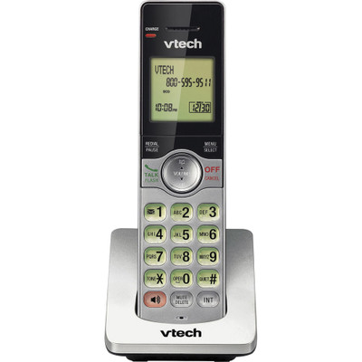 VTech Accessory Handset with Caller ID/Call Waiting - Cordless - DECT 6.0 - 50 Phone Book/Directory Memory - Black, Silver