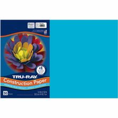 Tru-Ray Construction Paper - Art Project - 18" Width x 12" Length - Atomic Blue - Sulphite - 50 / Pack