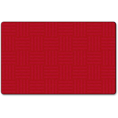 Flagship Carpets Solid Color Hashtag Rug - 99.96" Length x 72" Width - Cherry