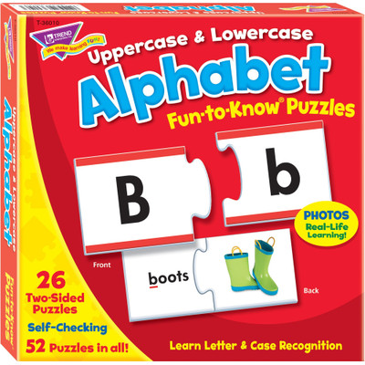 Trend Upper/Lowercase Alphabet Puzzle Set - 52 Piece - 3+