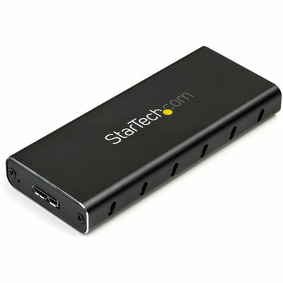 StarTech.com Drive Enclosure SATA/600, M.2 - USB 3.1 Micro-B Host Interface - UASP Support External - Black, Silver - TAA Compliant - 1 x SSD Supported - 1 x Total Bay - Aluminum