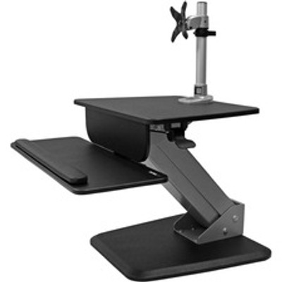 StarTech.com Single Monitor Sit-to-stand Workstation - Up to 30" Screen Support - 24.30 lb Load Capacity - 6.30" Height x 26.80" Width - Desktop, Tabletop - Engineered Wood, Steel