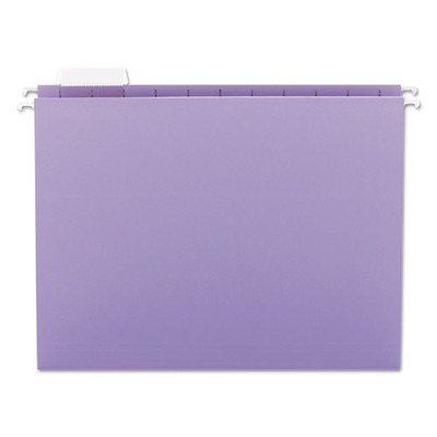 Colored Hanging File Folders With 1/5 Cut Tabs, Letter Size, 1/5-cut Tab, Lavender, 25/box Colored Hanging File Folders With 1/5 Cut Tabs, Letter Size, 1/5-cut Tab, Lavender, 25/box