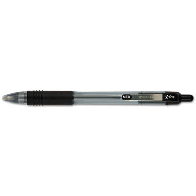 Z-grip Ballpoint Pen, Retractable, Medium 1 Mm, Black Ink, Clear Barrel, 12/pack Z-grip Ballpoint Pen, Retractable, Medium 1 Mm, Black Ink, Clear Barrel, 12/pack