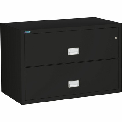 Phoenix World Class Lateral File - 2-Drawer - 44" Width x 28.6" Depth x 28.8" Height - 2 x Drawer(s) for File - Lateral - Fire Resistant, Explosion Resistant, Impact Resistant, Security Lock - Black