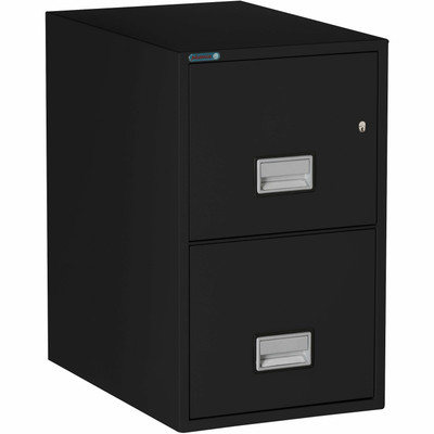 Phoenix World Class Vertical File - 2-Drawer - 16.9" Width x 25" Depth x 28" Height - 2 x Drawer(s) for File - Letter - Vertical - Impact Resistant, Fire Resistant, Explosion Resistant, Security Lock - Black