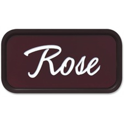 Xstamper Designer Framed Wall/Door Sign - 4" Holding Width x 2" Holding Height - Rectangular Shape - Wall, Door - Rounded Corner - Plastic - Brown - 1 Each