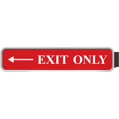 Xstamper Designer Double-sided Corridor Sign - 10" Holding Width x 2" Holding Height - Rectangular Shape - Double Sided - Rounded Corner - Plastic - Gray - 1 Each