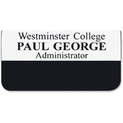 Xstamper Pocket Name Badge - 1.5" Width x 3" Height - Rectangular Shape - Durable - Plastic - Assorted - 1 Each