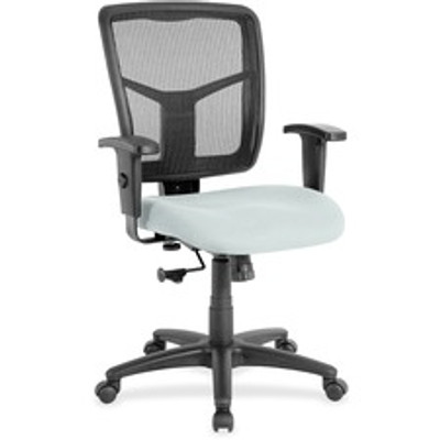 Lorell Ergomesh Managerial Mesh Mid-back Chair - Castillo Breezy Seat Color - Vinyl Seat Material - Black Back Color - Mesh Back Material - Mid Back - 5-star Base - 1 Each