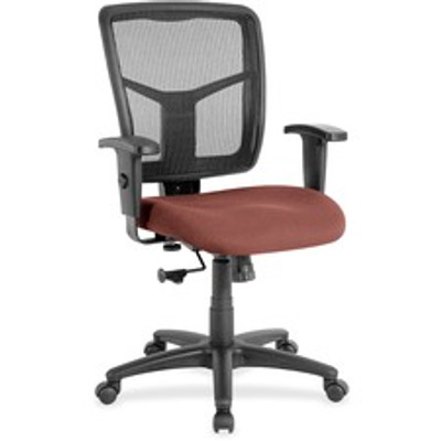 Lorell Ergomesh Managerial Mesh Mid-back Chair - Dillon Cordovan Seat Color - Vinyl Seat Material - Black Back Color - Mesh Back Material - Mid Back - 5-star Base - 1 Each