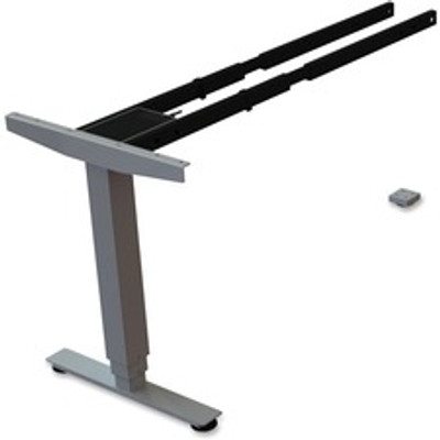 Lorell Sit/Stand Desk Silver Third-leg Add-on Kit - 275 lb Load Capacity x 24" Width x 44" Depth x 26.50" Height - Silver - 1 Each
