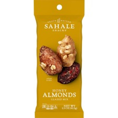 Sahale Snacks Honey Almonds Glazed Snack Mix - Non-GMO, Gluten-free - Honey, Almond, Vanilla - 1.50 oz - 18 / Carton