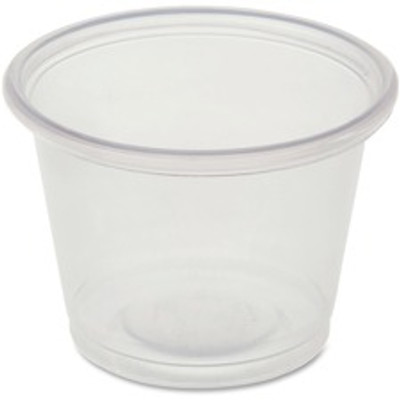 Genuine Joe 1 oz Portion Cups - 1 fl oz - Clear - Polystyrene - Beverage, Sauce - 50/Bag - 50 / Carton