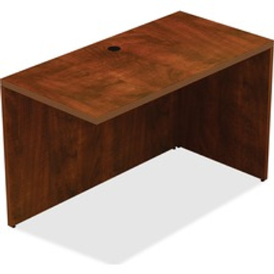 Lorell Chateau Series Return - x 1.5" Thickness Top, 30" Height x 48" Width x 24" Depth - Reeded Edge - Cherry Laminate Table Top - 1 Each