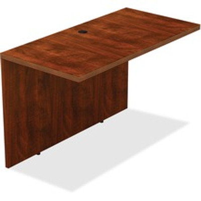 Lorell Chateau Bridge - x 1.5" Thickness Top, 30" Height x 48" Width x 24" Depth - Reeded Edge - Cherry Laminate Table Top - 1 Each