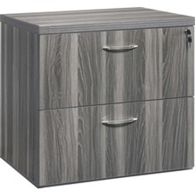 Safco Aberdeen Series 36" Freestanding Lateral File - 9.2" Height x 32.5" Width x 17.4" Depth Drawer, 29.5" Height x 36" Width x 24" Depth Lateral File, 9.4" Height x 32.8" Width x 19.4" Depth Inside Drawer, x 1.6" Thickness Work Surface - 2 x Fil...