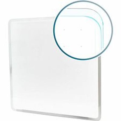 Floortex Viztex&reg; Glacier White Multi-Purpose Grid Glass Dry-Erase Board -14" x 14" - 14" (1.2 ft) Width x 14" (1.2 ft) Height - White Tempered Glass Surface - Square - Magnetic - Magnetic, Smooth Writing, Ghost Resistant, Stain Resistant, Easy...
