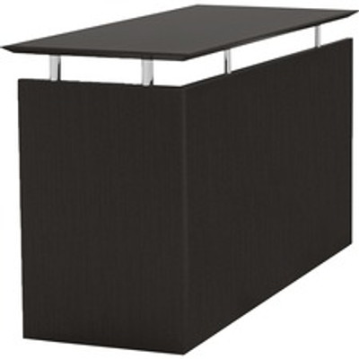 Safco Medina Mocha Laminate Office Unit - x 1" Thickness Work Surface, 29.5" Height x 48.5" Width x 20" Depth Return, x 0" Thickness Table Top - Beveled Edge - Material: Medium Density Fiberboard (MDF) - Finish: Mocha Laminate - Durable - For Offi...