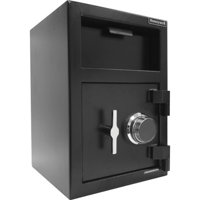 Honeywell 5911 Steel Depository Security Safe (1.06 cu ft.) - 1.06 ft³ - Combination Lock - 3 Live-locking Bolt(s) - Spy Proof, Scratch Resistant - for Mail Box - Internal Size 11.80" Height x 13.80" Width x 11.20" Depth - Overall Size 20.2" Heigh...