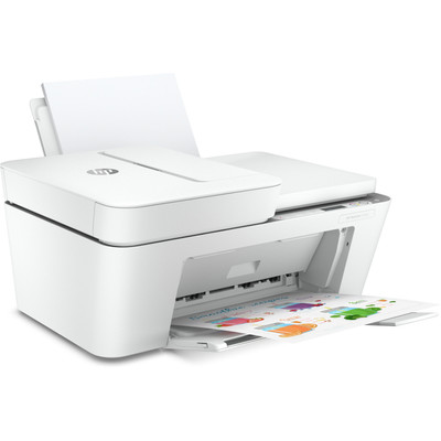 HP Deskjet 4155e Wireless Inkjet Multifunction Printer - Color - White - Copier/Mobile Fax/Printer/Scanner - 4800 x 1200 dpi Print - Manual Duplex Print - Up to 1000 Pages Monthly - 60 sheets Input - Color Flatbed Scanner - Monochrome Fax - Wirele...