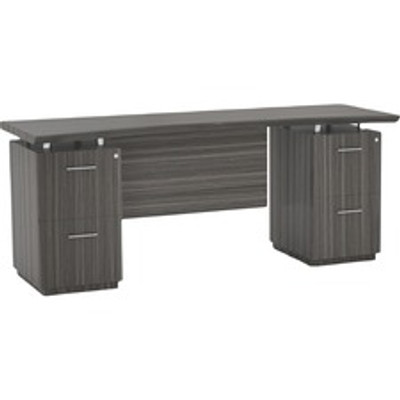 Safco Sterling Textured Design Desking Unit - 29.5" Height x 72" Width x 23" Depth, x 1.6" Thickness Top, 9" Height x 11.7" Width x 15" Depth Drawer, 27.5" Height x 41.2" Width x 27.7" Depth Base - 4 x File Drawer(s) - Single Pedestal on Left Side...