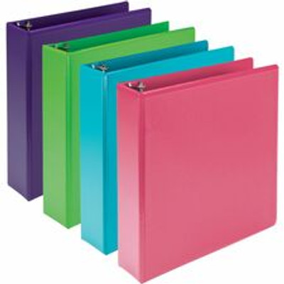 Samsill Earthchoice Durable View Binder - 2" Binder Capacity - Letter - 8 1/2" x 11" Sheet Size - 425 Sheet Capacity - 3 Ring(s) - Fastener(s): Round Ring - Pocket(s): 2, Internal - Chipboard - Assorted - Recycled - Bio-based, Durable, Clear Overl...