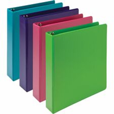 Samsill Earthchoice Durable View Binder - 1 1/2" Binder Capacity - Letter - 8 1/2" x 11" Sheet Size - 325 Sheet Capacity - 3 Ring(s) - Fastener(s): Round Ring - Pocket(s): 2, Internal - Chipboard - Assorted - Recycled - Bio-based, Durable, Clear O...