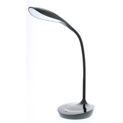 Bostitch Gooseneck Desk Lamp, Black - 4.50 W LED Bulb - Gooseneck, USB Charging, Flexible, Adjustable Brightness, Dimmable, Touch Sensitive Control Panel, Flicker-free, Glare-free Light, Eco-friendly - 480 lm Lumens - Desk Mountable, Table Top - B...