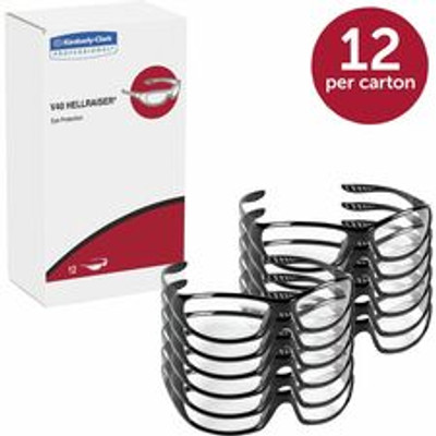 Kleenguard V40 Hellraiser Safety Eyewear - Recommended for: Workplace, Home, Industrial, Manufacturing, Eye, Indoor - Universal - UVA, UVB, UVC Protection - Polycarbonate - Durable, Lightweight, Wraparound Frame, Scratch Resistant, Comfortable, An...