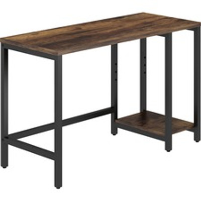 NuSparc Metal Frame Desk - Vintage Oak, Black Top - Contemporary Style - 220 lb Capacity - 47.20" Table Top Width x 19.70" Table Top Depth x 1" Table Top Thickness - 29.50" Height - Assembly Required - High Pressure Laminate (HPL) Top Material - 1...