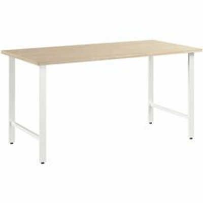 Bush Business Furniture Hustle 60W x 30D Computer Desk with Metal Legs - x 60" Width x 30" Depth - Material: Metal, Plastic, Thermofused Laminate (TFL), Engineered Wood - Finish: Natural Elm, Thermofused Laminate (TFL) - Durable, Scratch Resistant...