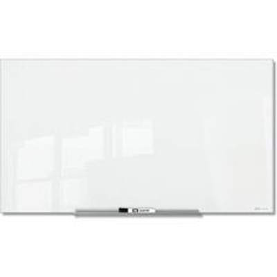 Quartet InvisaMount Magnetic Glass Board - 48" (4 ft) Width x 72" (6 ft) Height - White Glass Surface - Horizontal - Magnetic - Frameless, Accessory Tray, Non-absorbent, Stain Resistant, Ghost Resistant, Scratch Resistant, Dent Resistant, Easy to ...