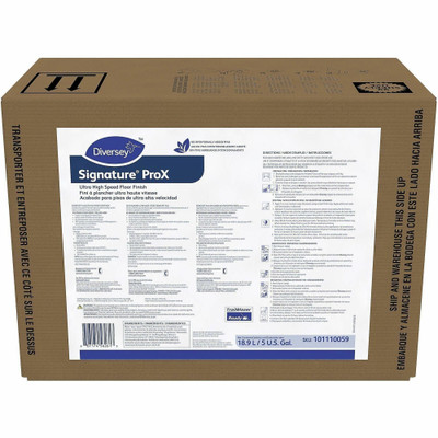 Diversey Signature ProX - For Terrazzo Floor, Concrete, Polished Surface, Ceramic Tile Floor - Ready-To-Use - Liquid - 640 fl oz (20 quart) - 8.35 pH - Ammonia Scent - Durable, Dirt Resistant, Easy to Use, Quick Drying, Slip Resistant - Opaque Whi...