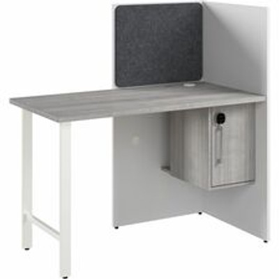 Bush Business Furniture Hustle Collection - x 1" Thickness, 48" Height x 47" Width x 24" Depth - 1 Adjustable Shelf(ves) - Material: Metal, Plastic, Thermofused Laminate (TFL), Melamine, Laminate, Paper, Engineered Wood - Finish: White, Platinum G...