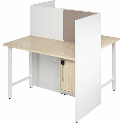 Bush Business Furniture Hustle Collection - 48" Height x 47" Width x 24" Depth, x 1" Thickness Top - 1 Adjustable Shelf(ves) - Material: Metal, Plastic, Thermofused Laminate (TFL), Melamine, Laminate, Paper, Engineered Wood - Finish: Natural Elm, ...