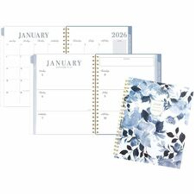 Cambridge Leah Bisch Weekly Monthly Planner - Weekly, Monthly - 12 Month - January 2026 to December 2026 - Letter - 8 1/2" x 11" Sheet Size - Twin Wire - Ciara Floral - Poly Cover - Monthly Planner, Planner Page, Yearly Planner, Unruled Planning S...