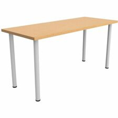 Safco Jurni Multi-Purp. Table w/Post Leg & Glides - Powder Coated Post Leg Base - Modern Style x 60" Table Top Width x 24" Table Top Depth x 1.10" Table Top Thickness - 29" Height - Multipurpose - Assembly Required - Fusion Maple - Laminate Top Ma...