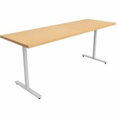 Safco Jurni Multi-Purpose Table with T-Leg & Glides - Laminated Top - Powder Coated T-shaped, Textured Base - 72" Table Top Width x 24" Table Top Depth x 1.10" Table Top Thickness - 29" Height - Multipurpose - Assembly Required - Fusion Maple - La...