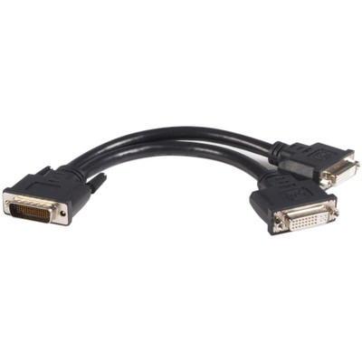 StarTech.com LFH 59 Male to Dual Female DVI I DMS 59 Cable - 8" DMS-59/DVI Video Cable for Video Device, Monitor, Graphics Card, Workstation - First End: 2 x 29-pin DVI-I Digital Video - Female, Video - Female - Second End: 1 x 59-pin DMS-59 Video...
