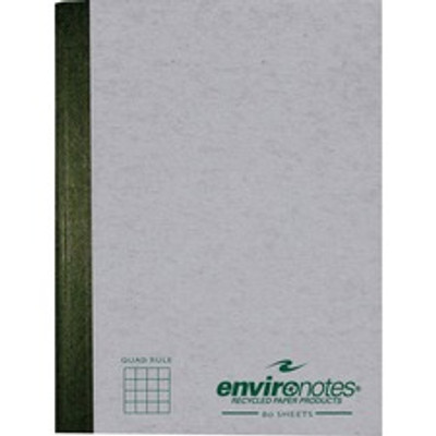 Roaring Spring Environotes 5x5 Graph Ruled Recycled Composition Book with Sustainable Paper - 80 Sheets - 160 Pages - Printed - Sewn/Tapebound - Both Side Ruling Surface - 15 lb Basis Weight - 56 g/m&#178; Grammage - 9 3/4" x 7 1/2" Sheet Size - 0...