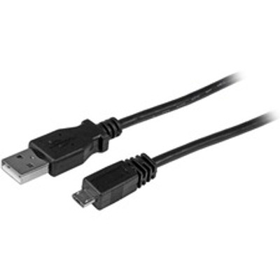 StarTech.com 1 ft Micro USB Cable - A to Left Angle Micro B - 1 ft USB/USB Micro-B Data Transfer Cable for Digital Camera, Cellular Phone, GPS, Smartphone, PDA, Tablet PC - First End: 1 x 4-pin USB 2.0 Type A - Male - Second End: 1 x 5-pin Micro U...